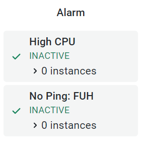 Notification Alarm CPU und Ping