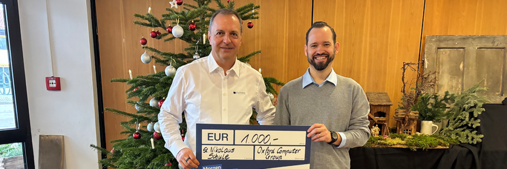 Spendenübergabe von OCG an die St. Nikolaus-Schule Erding im Dezember 2024